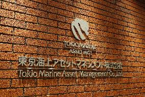 Tokyo Marine Asset Management signboard and logo